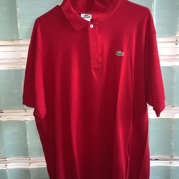 LACOSTE men’s XL button down RED - Picture 1 of 2